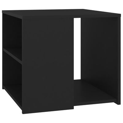 vidaXL fekete forgácslap kisasztal 50 x 50 x 45 cm