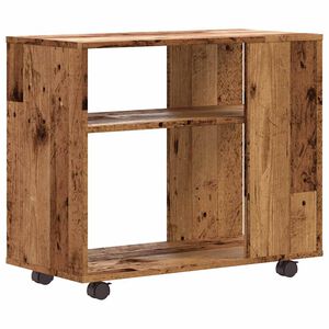 vidaXL Oldalasztal R&eacute;gi fa 70x35x60,5 cm műszaki fa