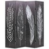 vidaXL fekete-feh&eacute;r toll mint&aacute;s parav&aacute;n 160 x 170 cm