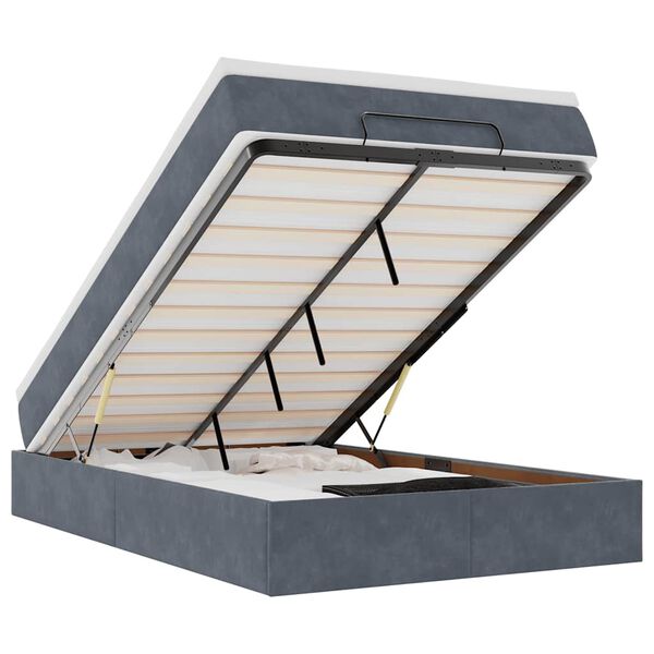 vidaXL Ottom&aacute;n &aacute;gykeret matraccal s&ouml;t&eacute;tsz&uuml;rke 120x200cm b&aacute;rsony