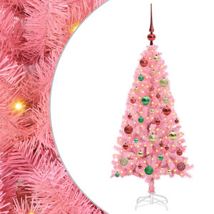 vidaXL Kar&aacute;csonyfa R&oacute;zsasz&iacute;n 120 cm PVC