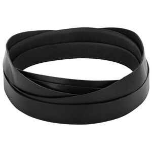 vidaXL Bőr heveder 1 Fekete 200 x 2,5 cm Bőr