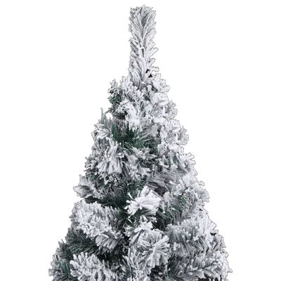 vidaXL zöld megvilágított vékony műkarácsonyfa gömb szettel 240 cm