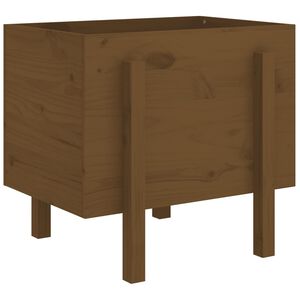 vidaXL m&eacute;zbarna t&ouml;m&ouml;r fenyőfa n&ouml;v&eacute;nytart&oacute; 62x50x57 cm