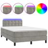 vidaXL vil&aacute;gossz&uuml;rke b&aacute;rsony rug&oacute;s &eacute;s LED-es &aacute;gy matraccal 120x200 cm