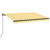 vidaXL s&aacute;rga &eacute;s feh&eacute;r k&eacute;zzel kih&uacute;zhat&oacute; napellenző 350 x 250 cm