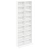 vidaXL CD szekr&eacute;ny 2 db Feh&eacute;r 33 x 23,5 x 175 cm Szerelt Fa