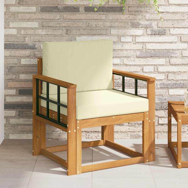 vidaXL K&uuml;lt&eacute;ri kanap&eacute; szett T&ouml;m&ouml;r ak&aacute;cfa &eacute;s poli&eacute;szter Term&eacute;szetes