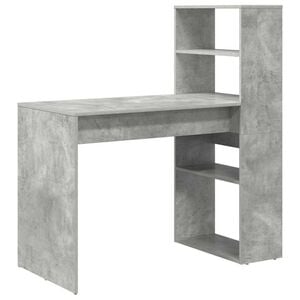 vidaXL Asztal Beton Sz&uuml;rke Szerelt Fa 113 x 54 x 120 cm