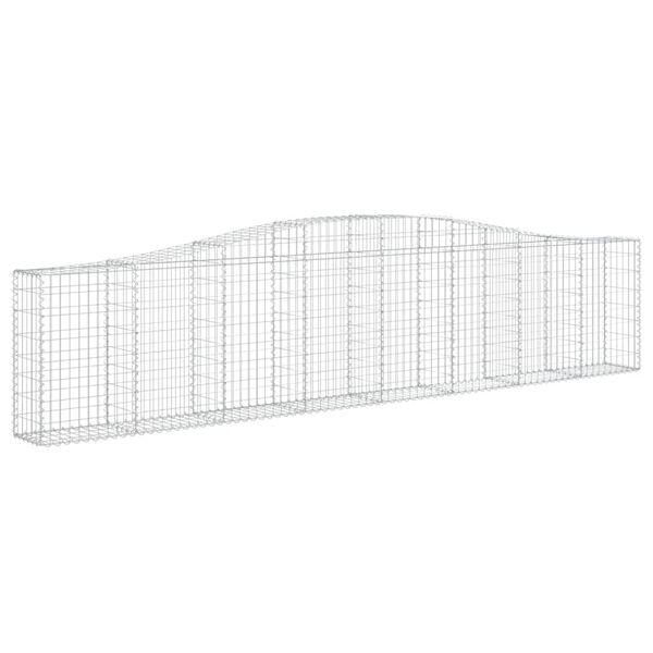 vidaXL 5 db íves horganyzott vas gabion kosár 400x30x80/100 cm