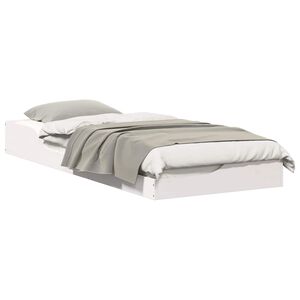 vidaXL &Aacute;gykeret Feh&eacute;r 100 x 220 cm T&ouml;m&ouml;r fenyőfa