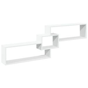 vidaXL feh&eacute;r szerelt fa fali szekr&eacute;ny 158 x 18 x 53 cm