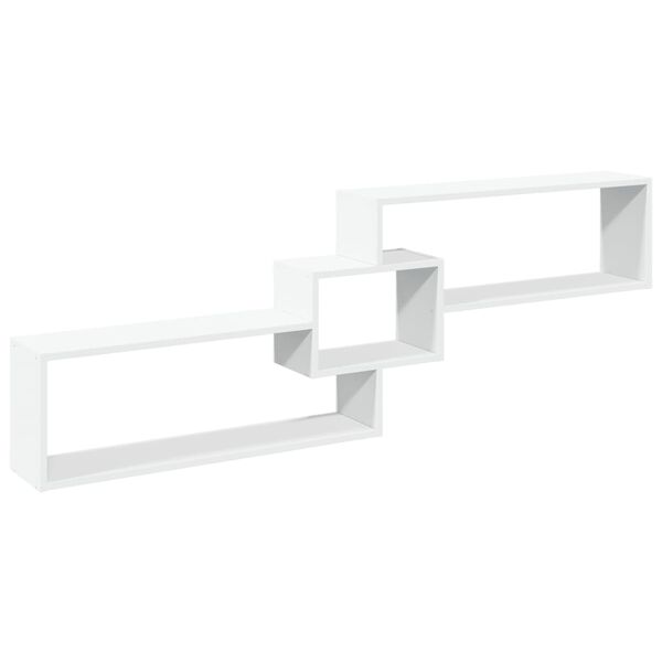 vidaXL fehér szerelt fa fali szekrény 158 x 18 x 53 cm