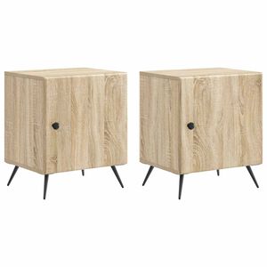 vidaXL &Eacute;jjeliszekr&eacute;ny 2 db Sonoma T&ouml;lgy 43 x 34,5 x 50 cm Szerelt Fa
