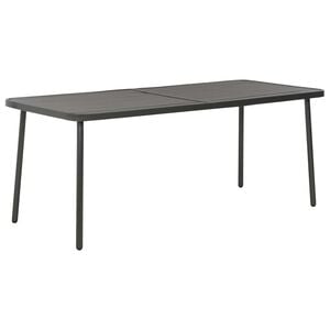 vidaXL s&ouml;t&eacute;tsz&uuml;rke ac&eacute;l kerti asztal 180 x 83 x 72 cm