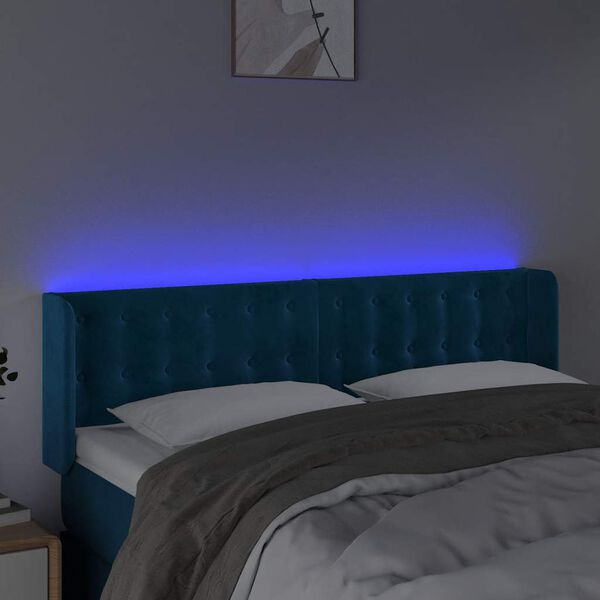 vidaXL s&ouml;t&eacute;tk&eacute;k b&aacute;rsony LED-es fejt&aacute;mla 147 x 16 x 78/88 cm