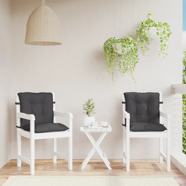 vidaXL 2 db melange antracit sz&ouml;vet h&aacute;tt&aacute;ml&aacute;s sz&eacute;kp&aacute;rna 100x50x7 cm