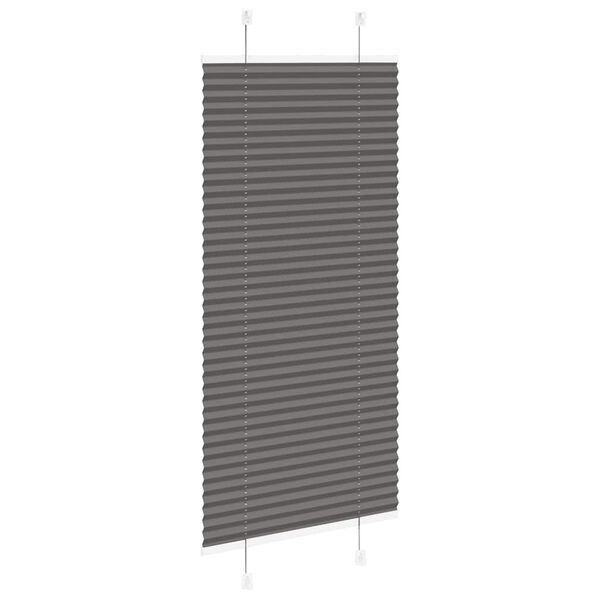 vidaXL plisz&iacute;rozott redőny fekete 60x150 cm sz&ouml;vetsz&eacute;less&eacute;g 59,4 cm