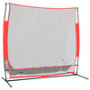 vidaXL hordozhat&oacute; fekete/piros poli&eacute;szter baseballh&aacute;l&oacute; 215x107x216 cm