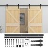 vidaXL Cs&uacute;sz&oacute; ajt&oacute; 2 db 100 x 210 cm T&ouml;m&ouml;r Fenyőfa