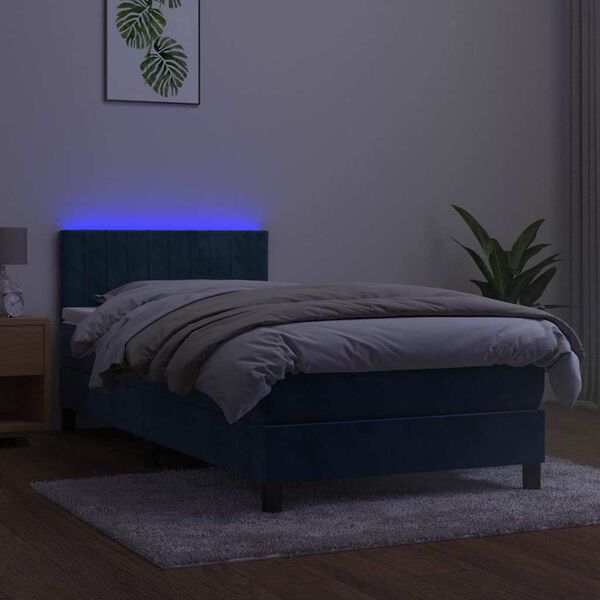 vidaXL s&ouml;t&eacute;tk&eacute;k b&aacute;rsony rug&oacute;s &eacute;s LED-es &aacute;gy matraccal 80 x 200 cm