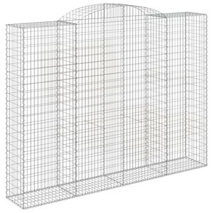 vidaXL &iacute;ves horganyzott vas gabion kos&aacute;r 300 x 50 x 220/240 cm