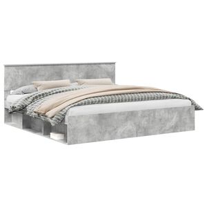 vidaXL &Aacute;gykeret fejt&aacute;ml&aacute;val Beton 200 x 200 cm T&ouml;m&ouml;r fenyőfa