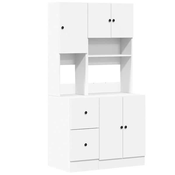 vidaXL feh&eacute;r szerelt fa konyhaszekr&eacute;ny 95 x 50 x 180 cm