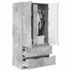 vidaXL Cabinet fi&oacute;kkal Beton Sz&uuml;rke 79,5 x 49 x 156 cm M&eacute;rn&ouml;ki fa