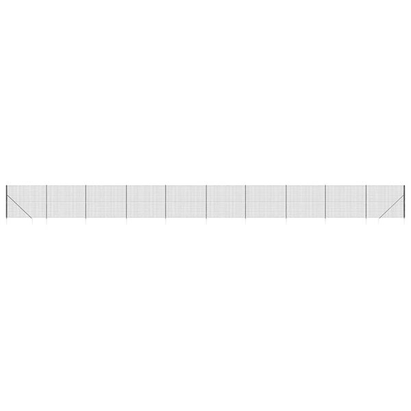 vidaXL antracitsz&uuml;rke dr&oacute;th&aacute;l&oacute;s ker&iacute;t&eacute;s c&ouml;vekekkel 1,8x25 m