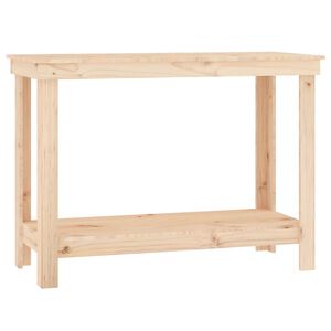 vidaXL t&ouml;m&ouml;r fenyőfa munkapad 110 x 50 x 80 cm