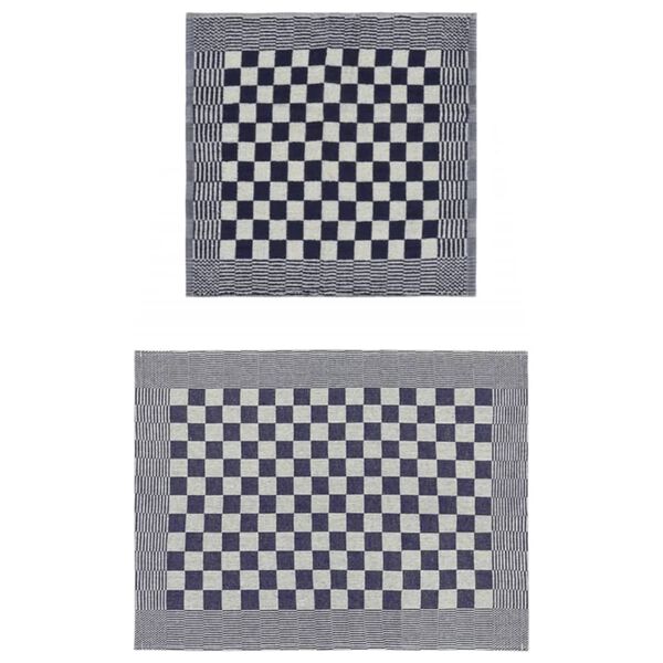 vidaXL 20-r&eacute;szes k&eacute;k &eacute;s feh&eacute;r pamut t&ouml;r&ouml;lk&ouml;zőszett