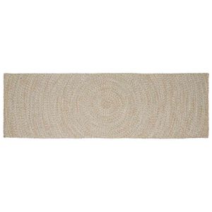 vidaXL Ter&uuml;letszőnyegek Term&eacute;szetes &eacute;s Feh&eacute;r 60 x 250 cm Juta