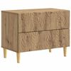 vidaXL &Eacute;jjeli asztal K&eacute;zműves T&ouml;lgy 62 x 34,5 x 48 cm Szerelt Fa