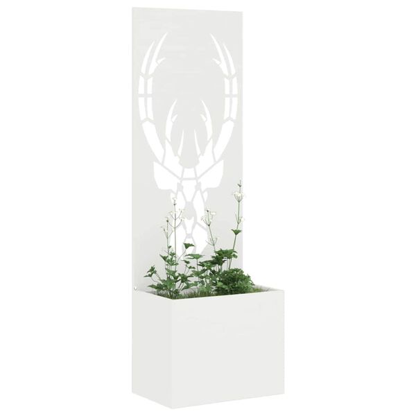 vidaXL Kertv&eacute;dő v&aacute;szon Feh&eacute;r 50 x 140 cm Hidegen hengerelt ac&eacute;l