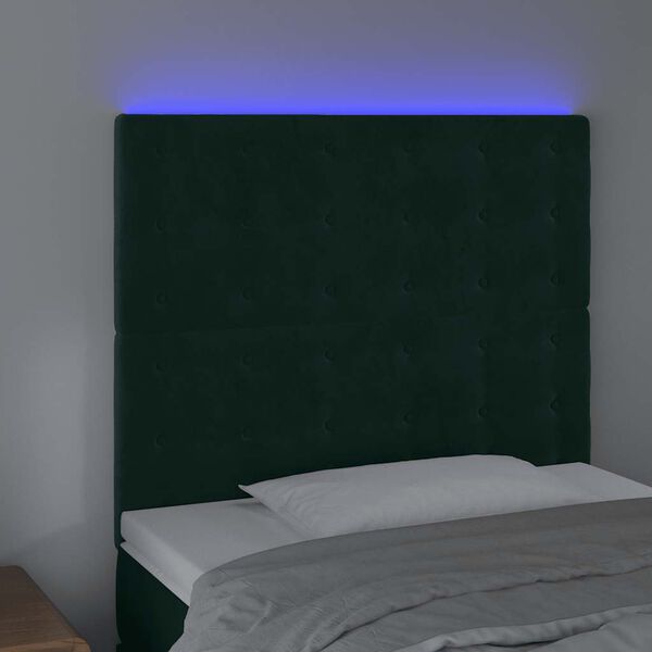 vidaXL s&ouml;t&eacute;tz&ouml;ld b&aacute;rsony LED-es fejt&aacute;mla 100x5x118/128 cm