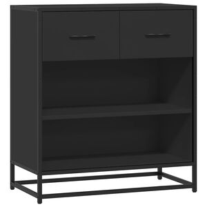 vidaXL T&aacute;lal&oacute;szekr&eacute;ny Fekete 68x35x76 cm Engineered Wood