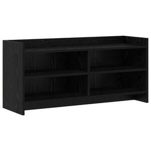 vidaXL TV szekr&eacute;ny 100 x 33 x 47 cm Fekete T&ouml;lgy Szerelt Fa