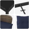 vidaXL Asztal &eacute;s sz&eacute;k szett p&aacute;rn&aacute;val 5 pcs Sz&uuml;rke PE Rattan