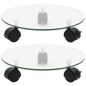vidaXL 2 db kerek g&ouml;rgős vir&aacute;gal&aacute;t&eacute;t edzett &uuml;vegből, 28 cm &aacute;tm&eacute;rőjű