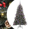 vidaXL Mű kar&aacute;csonyfa 150 LED-del Z&ouml;ld 150 cm PVC &eacute;s Műanyag &eacute;s Ac&eacute;l