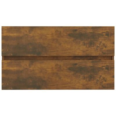 vidaXL füstös tölgy színű szerelt fa mosdószekrény 80 x 38,5 x 45 cm