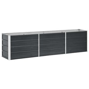 vidaXL antracitsz&uuml;rke horganyzott ac&eacute;l kerti magas&aacute;gy&aacute;s 240x40x45 cm