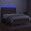 vidaXL t&oacute;psz&iacute;nű sz&ouml;vet rug&oacute;s &eacute;s LED-es &aacute;gy matraccal 140x190cm