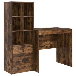 vidaXL Asztal F&uuml;st&ouml;lt t&ouml;lgy 125,5 x 50 x 127 cm 2 db