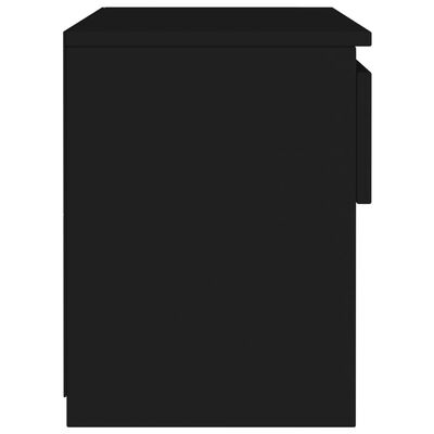 vidaXL 2 db fekete forgácslap éjjeliszekrény 40 x 30 x 39 cm
