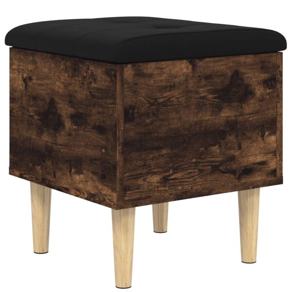 vidaXL füstös tölgy színű szerelt fa tárolópad 42x42x46 cm