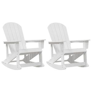 vidaXL Adirondack hint&aacute;s sz&eacute;kek 2 db Feh&eacute;r HDPE