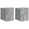vidaXL Fali &eacute;jjeli szekr&eacute;ny 2 db Sz&uuml;rke Sonoma 33 x 34,5 x 43 cm