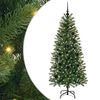 vidaXL Mű kar&aacute;csonyfa 150 LED-del &aacute;llv&aacute;nnyal Z&ouml;ld 150 cm PE &eacute;s PVC